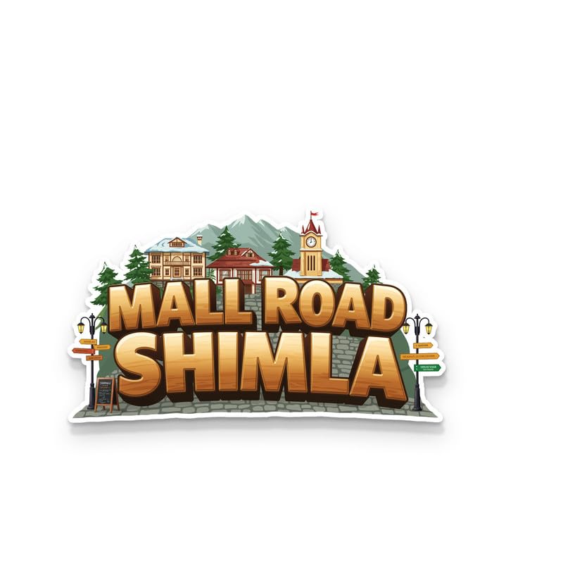 Image of Mall Road Fridge Magnets, Glossy Finish, Stylish Magnet for Fridge, Wardrobe & Metal Surfaces