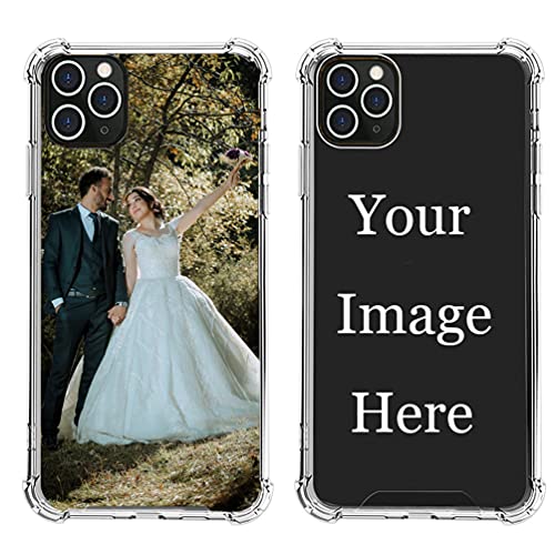 LYLBFOF Custom Personalized Picture Phone Case for iPhone 17 16 15 14 13 12 11 Air Pro Max Mini Plus Anti-Scratch Shock-Resistant Soft Protective TPU Design Your Own Transparent