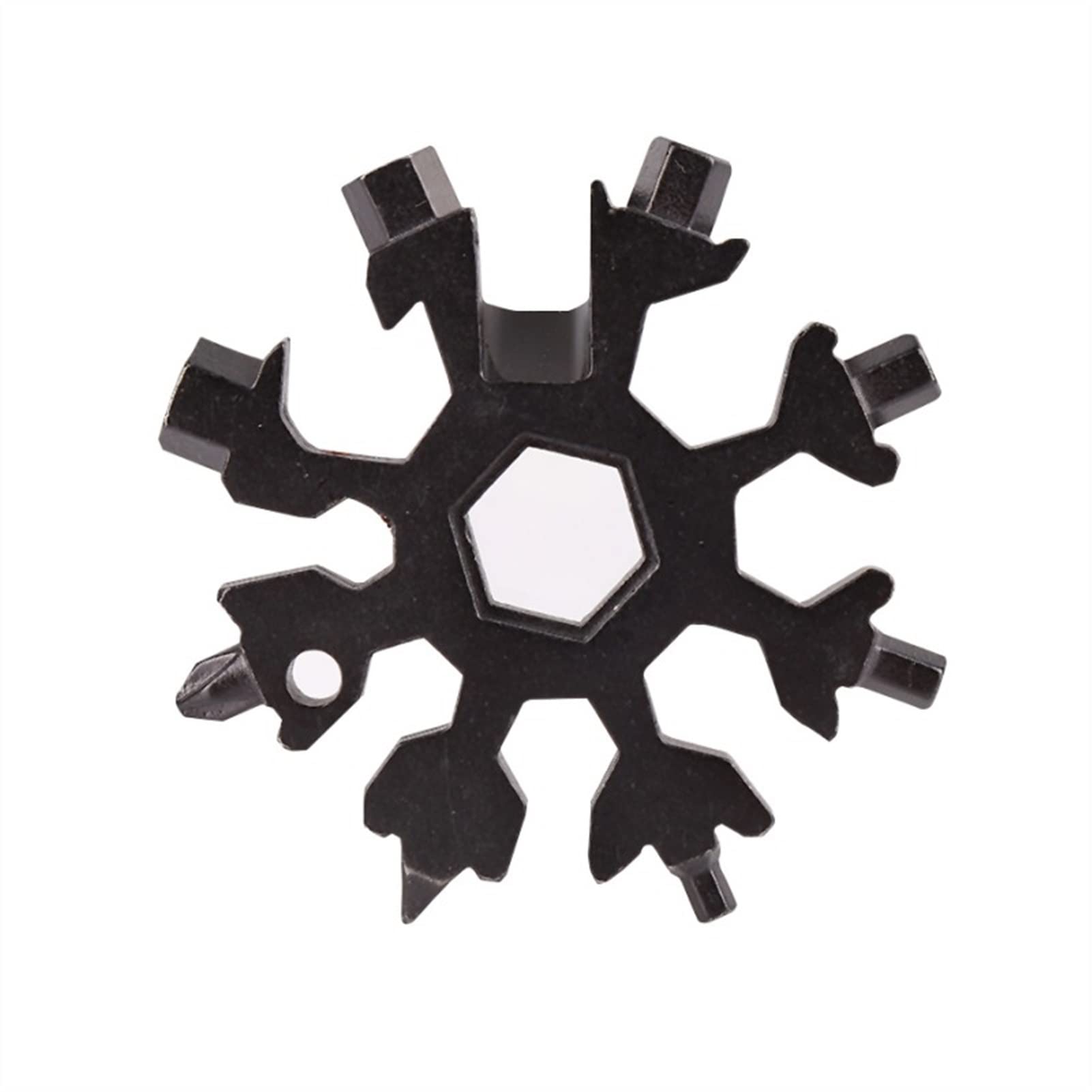 Bkhsgdxj Black Snowflake Wrench Snowflake Multitool,Screwdriver Spanner, Wrench Tool