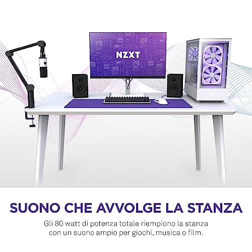 Relay Altoparlanti da scrivania per PC - AP-SPKB2-EU - Gamma sonora completa - 80 Watt - High Dynamic Range - Tweeter con cupola in seta - Woofer con fibra di vetro - Neri - Casse per PC - Immagine 2