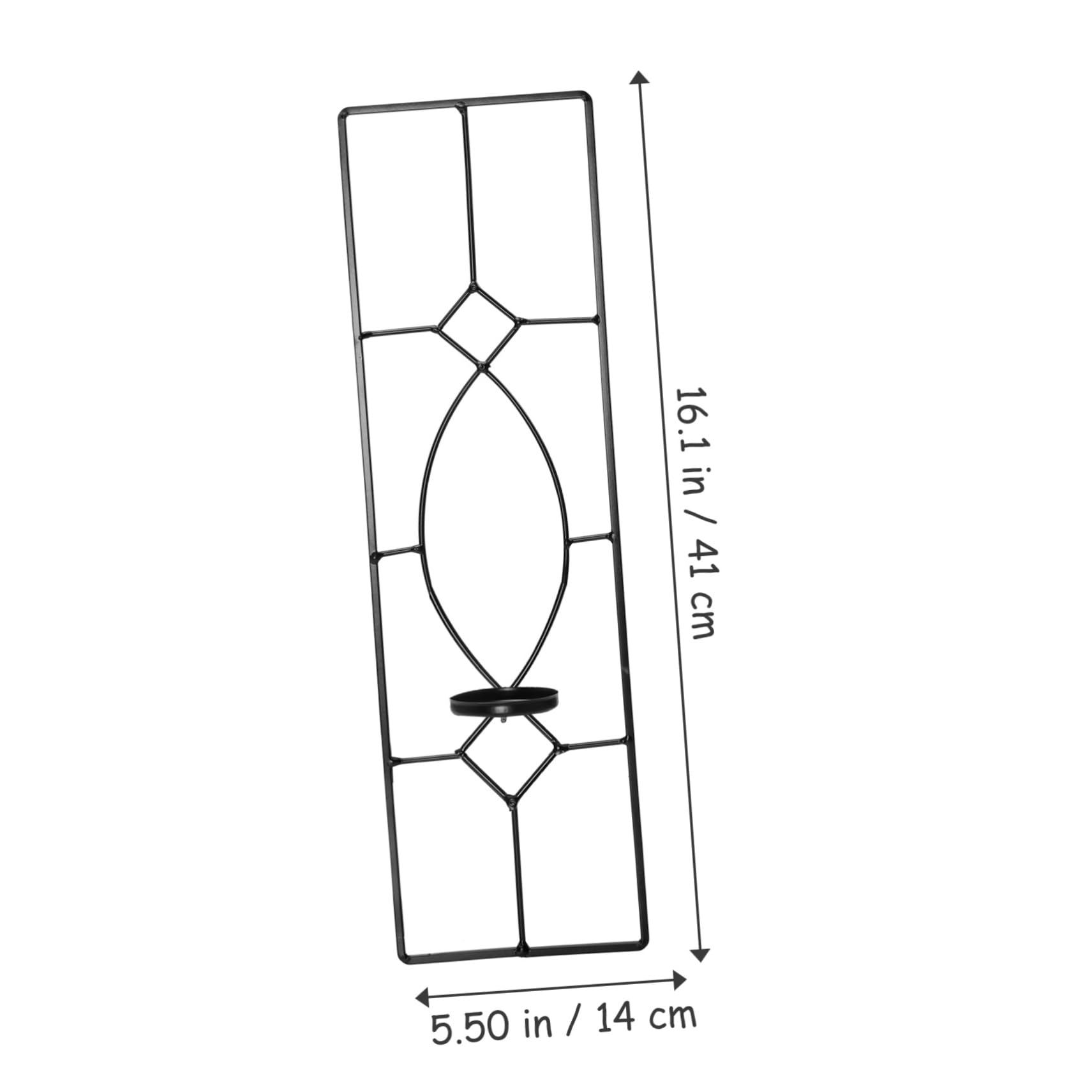 STOBAZA Unique Wall Hanging Candlestick Ironwork Wall Decor Perfect Centerpiece