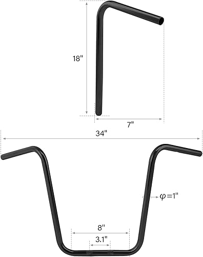 Miniatura 9 de TCT-MOTORPARTS Colgador Ape de 14" Manillar de 1" apto para Harley Softail FXST Sportster XL 1200 883