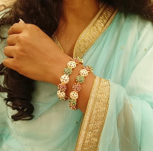 Efulgenz Gold Tone Indian Bangle Set for Women Stylish Bangle Set Indian Gold Bangles Bracelet Indian Bridal Jewelry for Wedding Bollywood Fashion Jewelry4