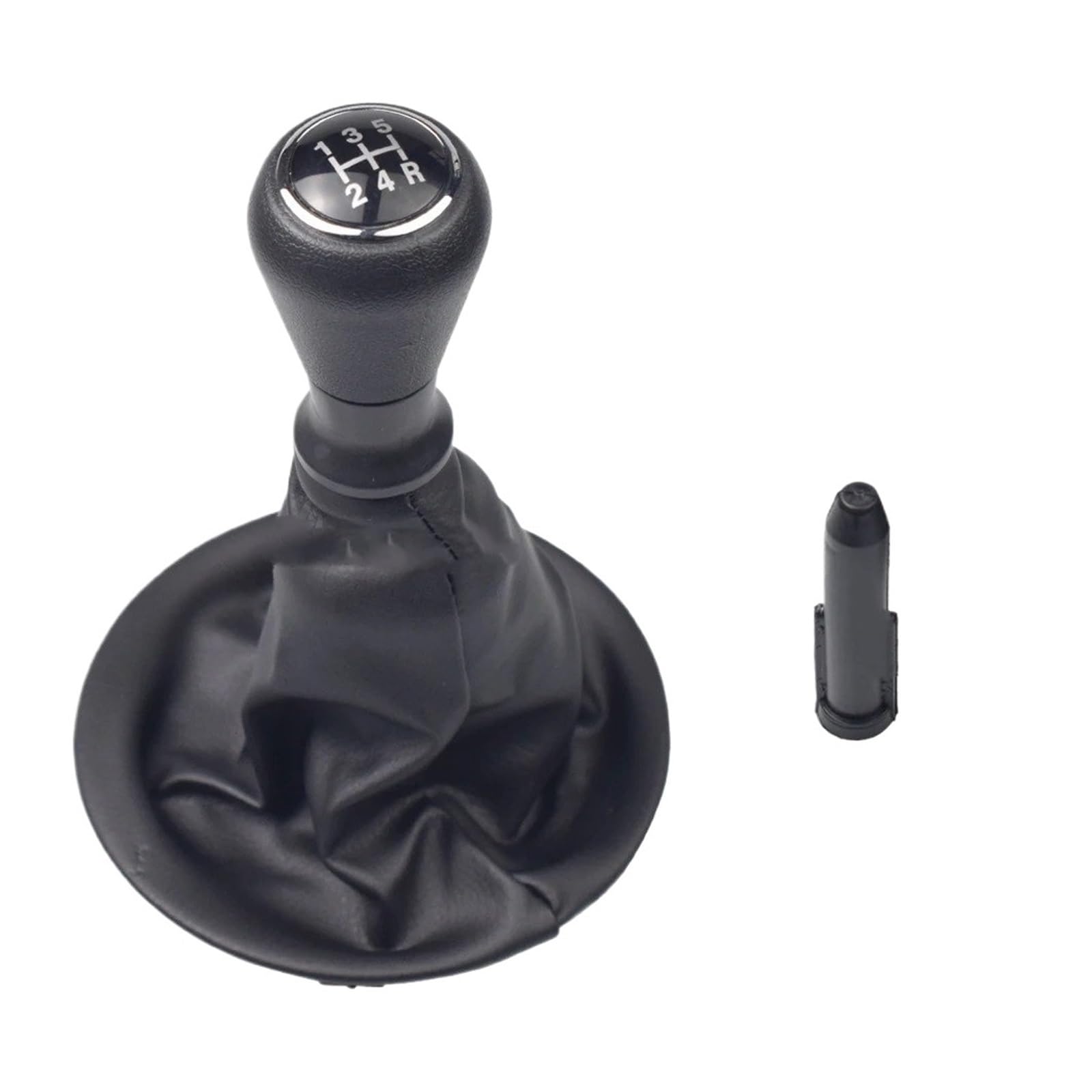 SAUANMNKTP Gearshift Knob for Peugeot Partner 2008-2018 5 Speed Gear Shift Knob Gaiter Boot Cover Shifter Lever Handle Stick(B-5R-And Boot)