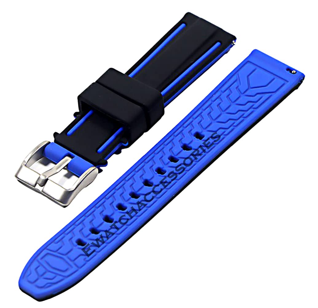 EwatchAccessories Replacement 22mm Silicone Rubber Quick Release Red Resin Watch Band Strap With Rose Buckle (22mm-Red-Rose Buckle) (B0C65ZSFKF) Amazon Price History, Amazon Price Tracker
