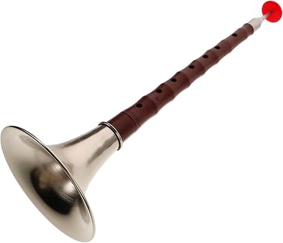Beginner Suona Wind Instrument for Practice, ABS Silver Traditional