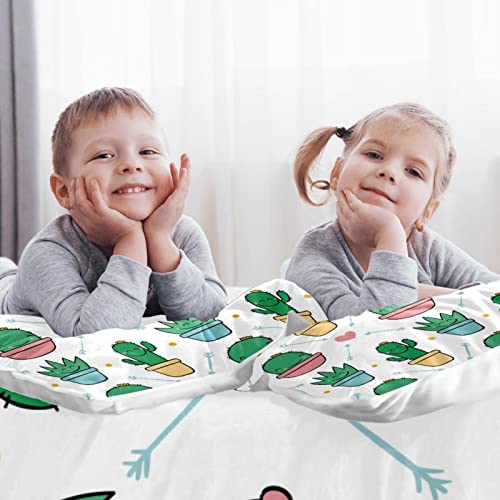 Housse de couette cactus rose microfibre contre les draps rêches