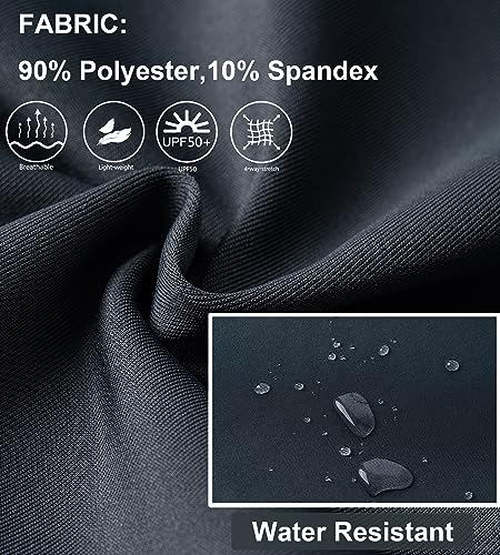 DEVOROPA Youth Boys 1/4 Zip Pullover Long Sleeve Lightweight Performance Golf Shirts Kids Running Workout Top Water Resistant4