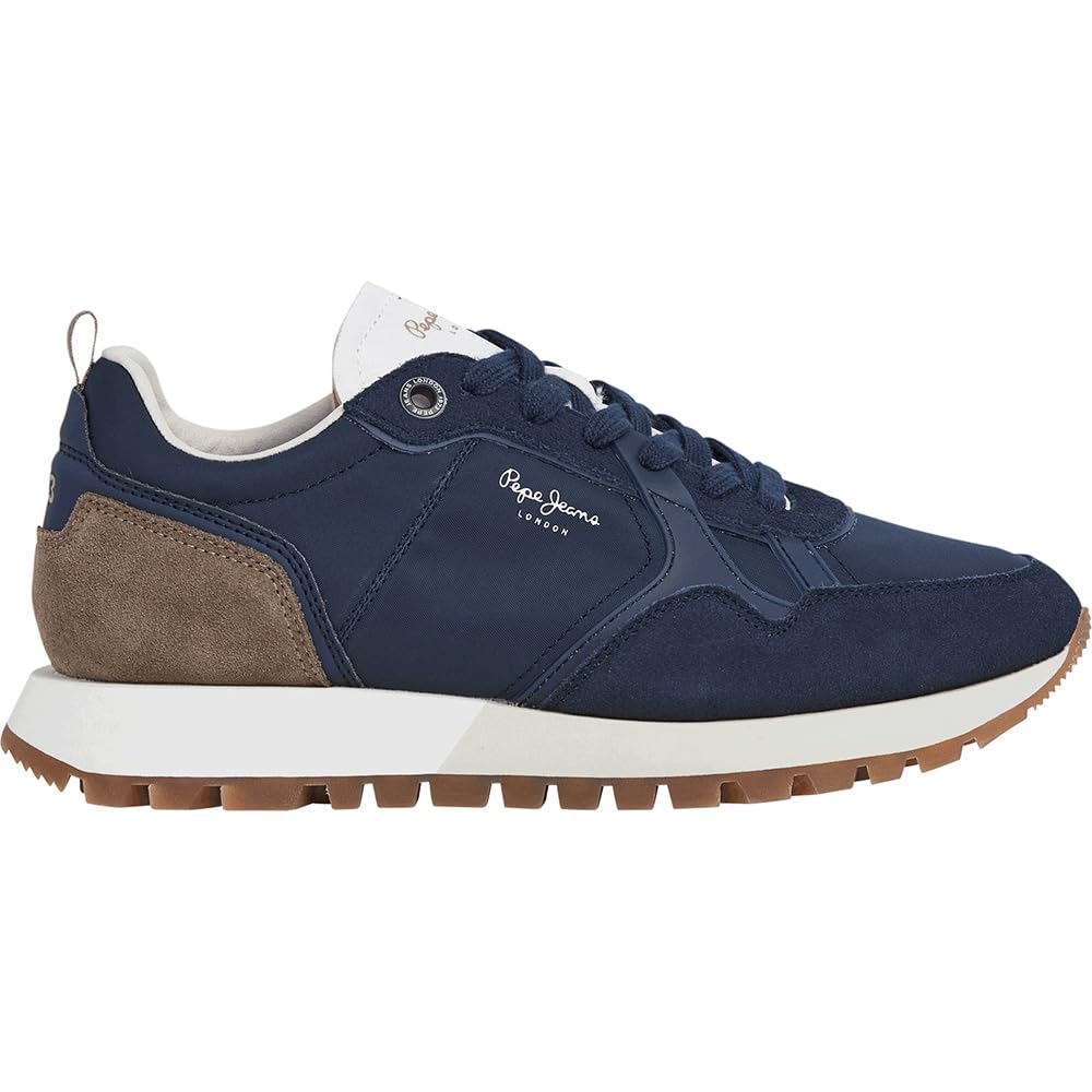 Pepe Jeans Men's ARI Club M Sneak, Blue Navy, 8 UK