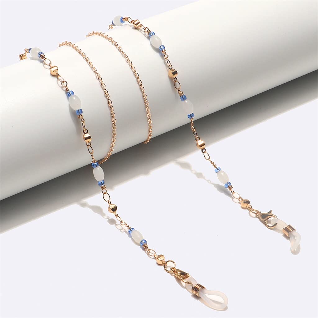 Gold Kristall Kupfer Perlenkette handgemachte Sonnenbrille Seil Reise Mode Sonnenbrille Brillenkette