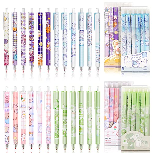 SHAIDOJIO 24PCS Bolígrafos De Gel Kawaii, Bolígrafos de Dibujos Animados Kawaii, Juego de...