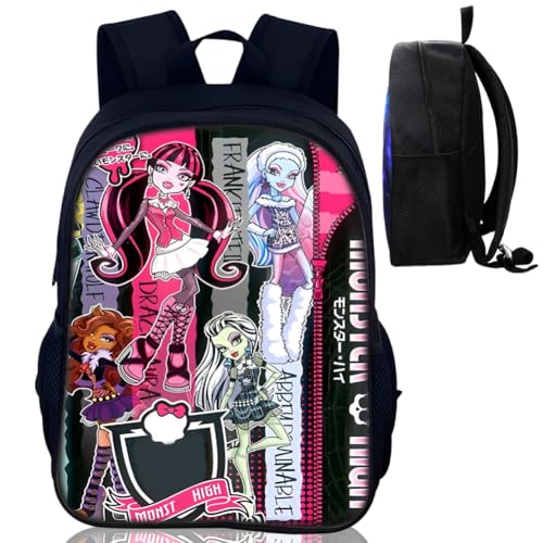 SYTTNUM Monster Mochilas infantiles,Mochila Escolar Monster, Anime Mochila 3D Estampado Mochila,Mochila escolar de dibujos animados para niños