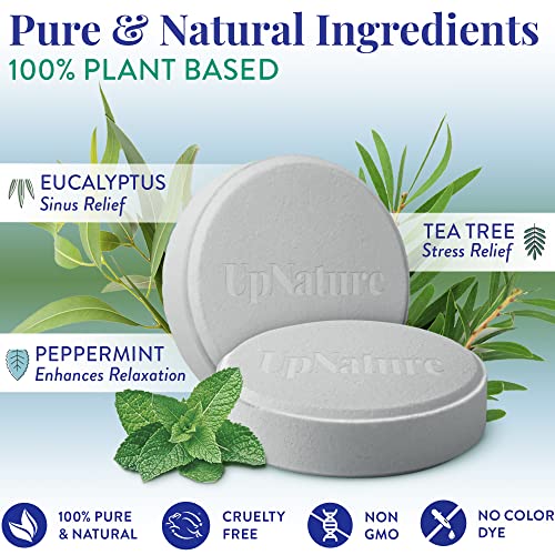 Upnature Shower Steamers Aromatherapy, Breathe 12Pcs - Eucalyptus Shower Steamer With 100% Pure Natural Eucalyptus, Tea Tree & Peppermint Essential Oil Vapor Shower Tablets For Sinus Relief #TOP3