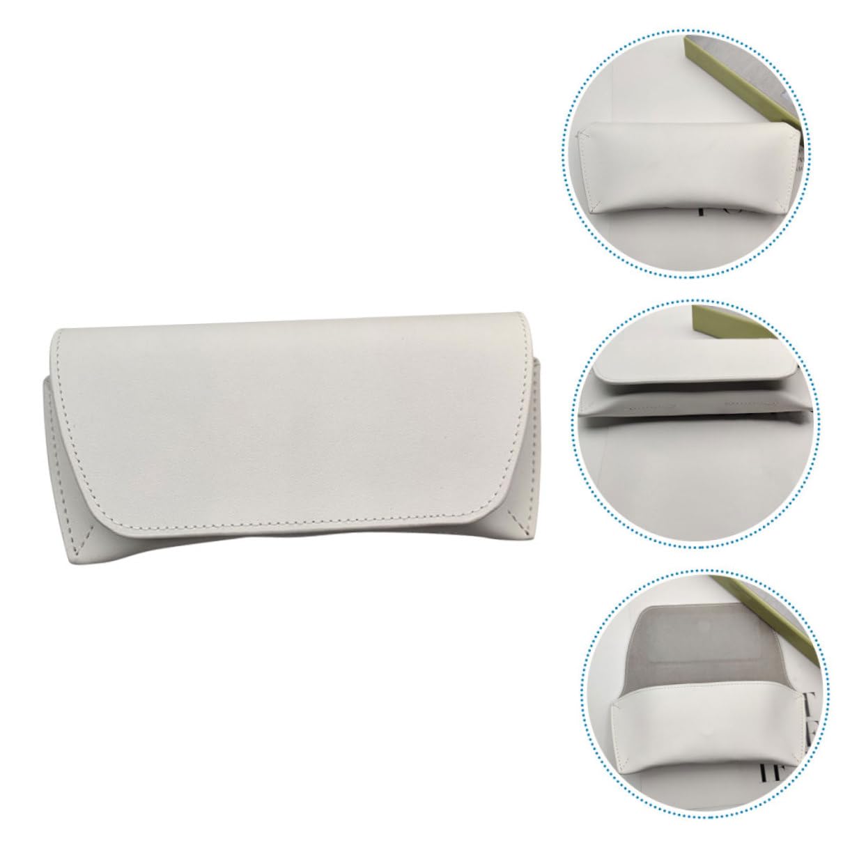Healeved Copertura Protettiva Per Occhiali Buste Portatile Occhiali Da Sole Custodia Degli Occhiali Da Viaggio Sottile Borsa Custodia Rigida Per Occhiali Bianca Pvc