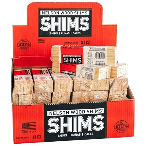nelson wood pine shims 834 12 pack - kiln dried wood - case of 36 total 432 shims