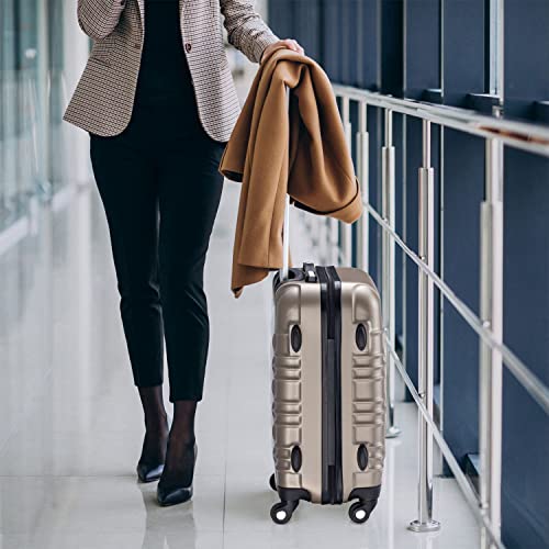 Juskys Ensemble De Valises Rigides 4 Pieces Serrure A Combinaison Roulettes Silencieuses 360 Poignee Telescopique Legeres Valises Couleur Champagne