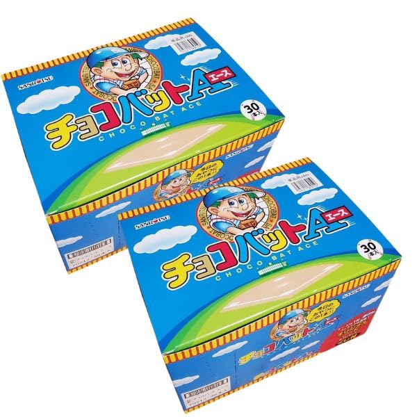 Amazon.co.jp: チョコバットエース 箱買い 60本 2箱 詰め合わせ チョコ
