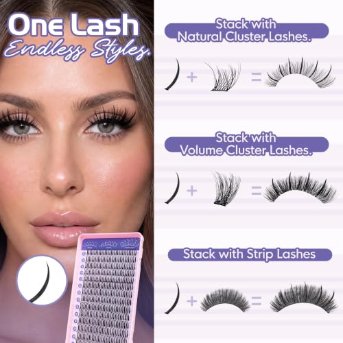 Image of Lash Spikes, 12-22mm 480pcs Spiky Lash Clusters | DIY Manga Lash Extensions at Home, Anime Lashes for Wispy, Wet Look & Volume Lash Styles