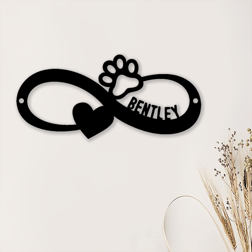 Targa Murale In Metallo Con Simbolo Infinito E Cuore – Personalizzata Con Nomi E Data, Decorazione Da Parete Per Matrimonio O Anniversario (40,6 Cm)