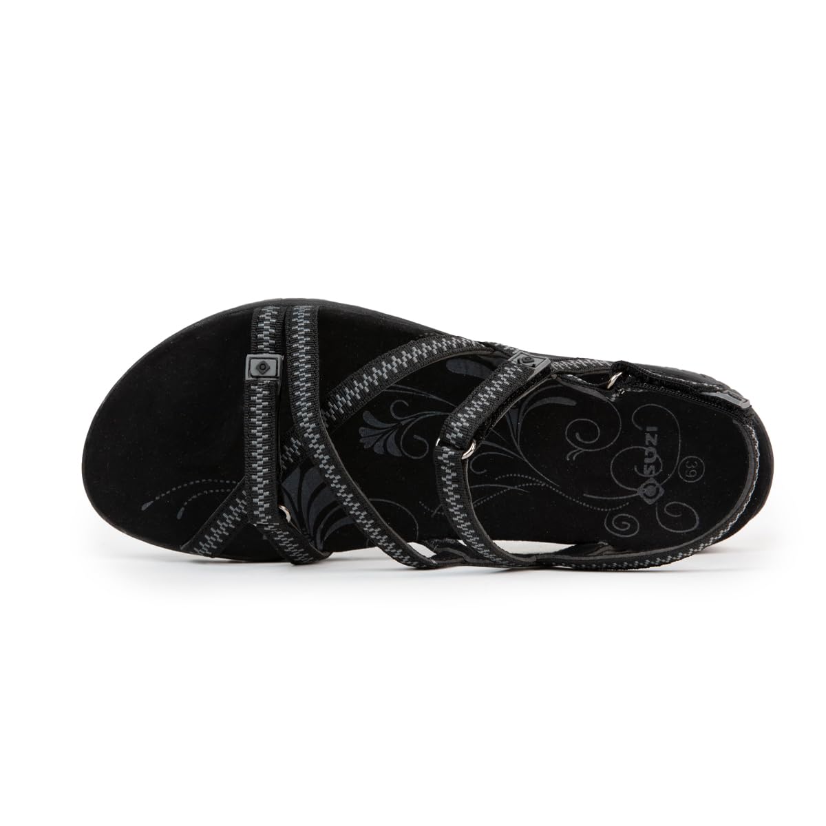 Izas Sandales de randonnée pour femme sportives et confortables. Sandales plates d'été pour trekking et marche au design ergonomique avec 3 ajusteurs.
