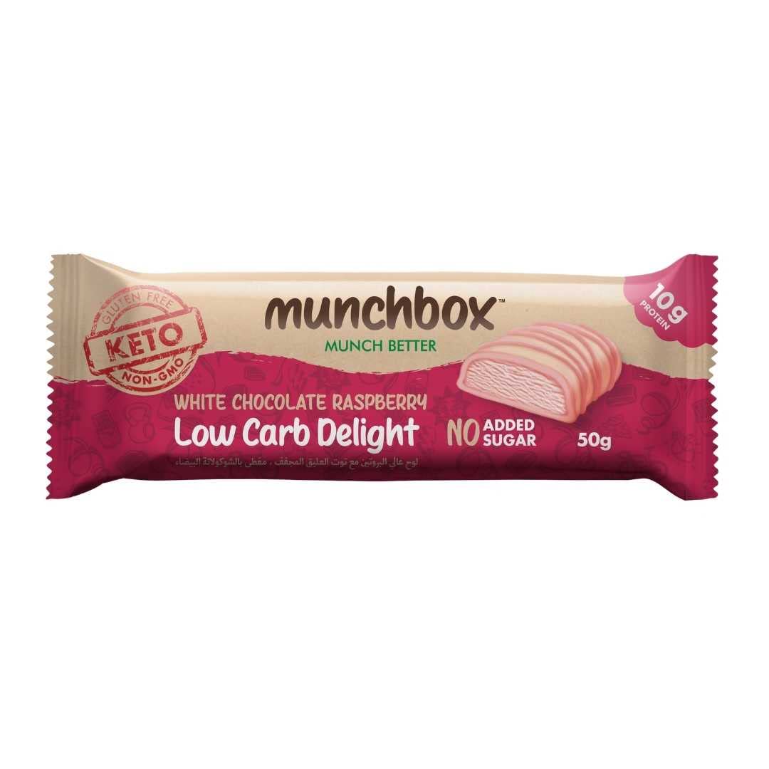 MunchboxLow Carb Delight Keto Chocolate Raspberry Bar, 50g