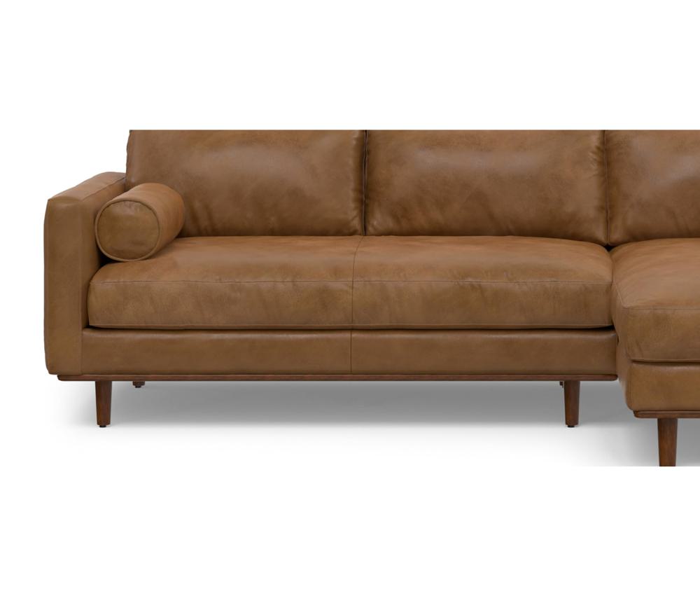 Amazon.com: SIMPLIHOME Morrison Right Sectional Sofa in Full-Grain