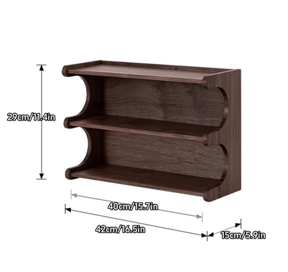 Generisch Tassenhalter, 3-stöckiger Kaffeetassenhalter aus Holz – Stabiler Tassenständer für Küche und Haushalt – Mehrstufiger Präsentationsständer, Robustes Holzdesign, platzsparender Organizer