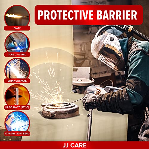 Jj Home Goods Heavy Duty Welding Blanket Fireproof 8X8Ft [850Gsm Thick] With Brass Grommets 1000°F Fiberglass Fire Retardant Welders Blanket For Home, Grills, Smokers, Industrial Use #TOP4