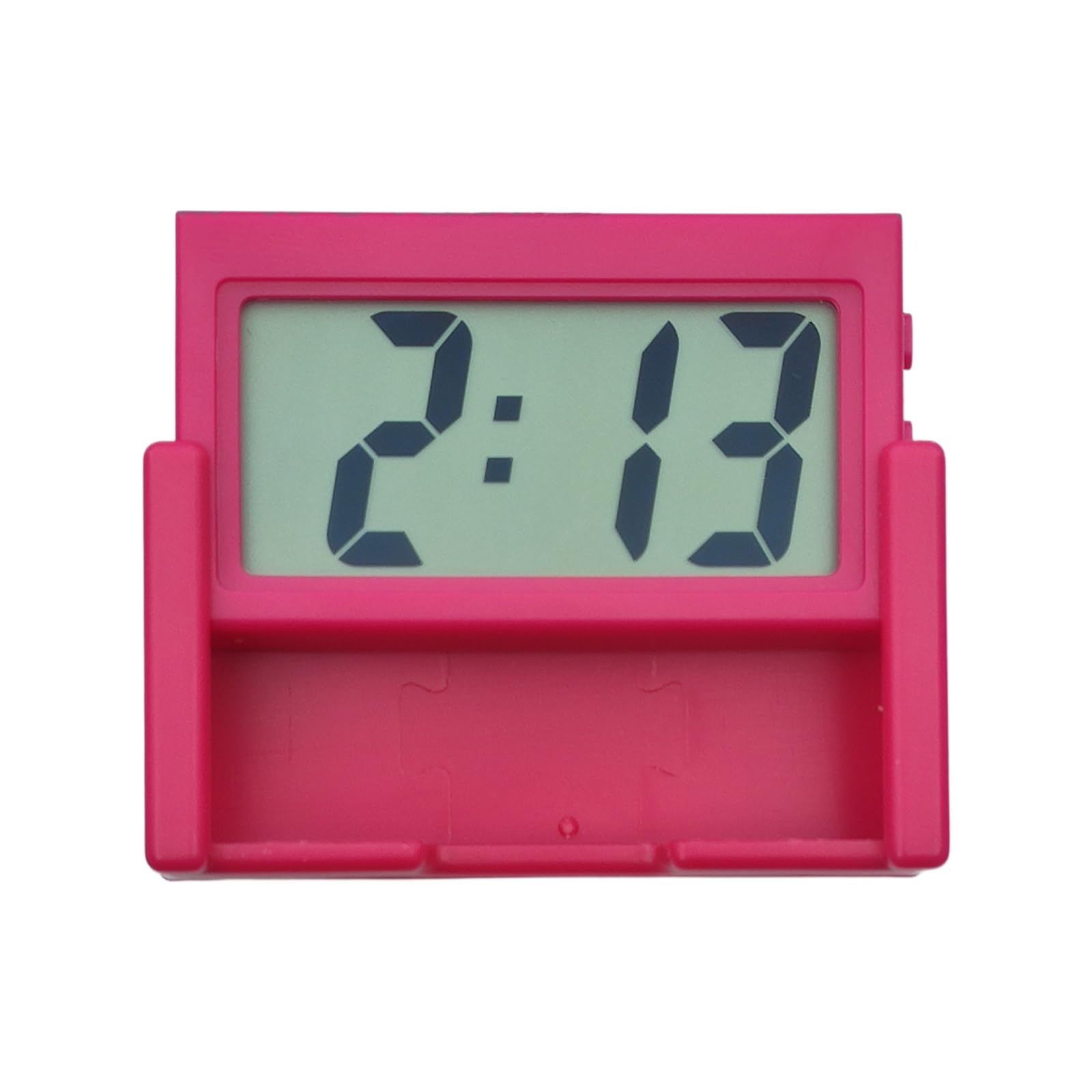 Small Digital Clock，Portable Travel Clock，Classroom Bedroom Bathroom Glass Car Motorcycle Dashboard Mini Clock Battery Operated Self Adhesive (1, red)