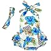 DQdq Baby Girls' Floral Print Ruffles Romper Summer Dress