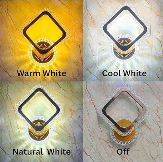 Image of Lyse Decor Wall Lights for Home Decoration LED Wall Light with 3 Color Modes, Easy Installation, Ideal for Modern Interiors, Bedroom, Living Room, Hallway, Office (1, WL84)