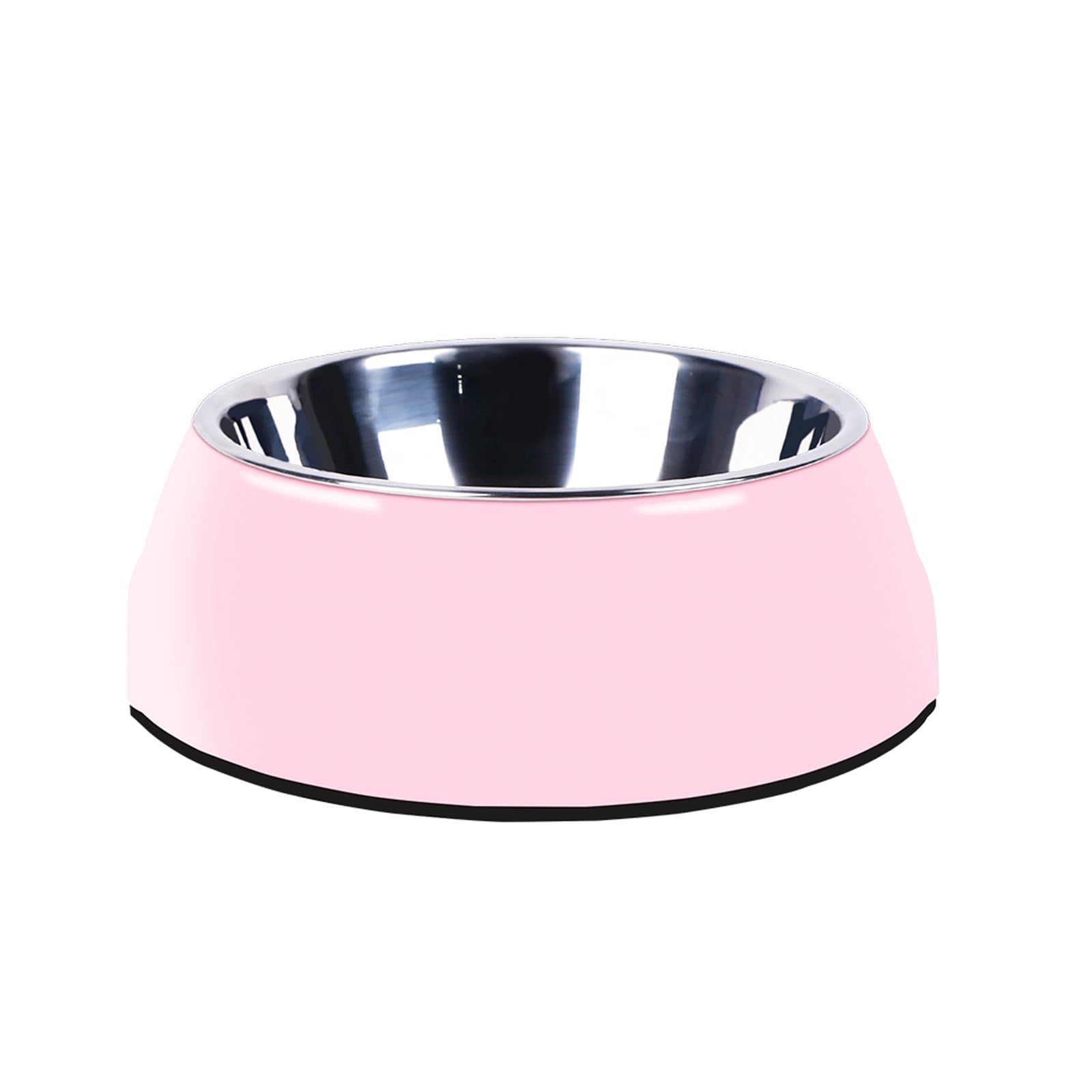 Pet Bowls Stainless Steel Dog Cat Pet Bowl Universal Pet Water and Food Bowls 4 Sizes and 6 Colors Available (Pink, M)