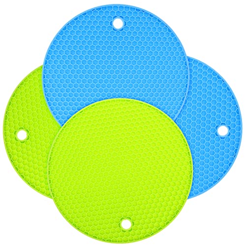 Vaguelly 4pcs Silicone Gripper Pads for Jar Opening Multi-Functional Non- Pot Mats Temperature Resistant