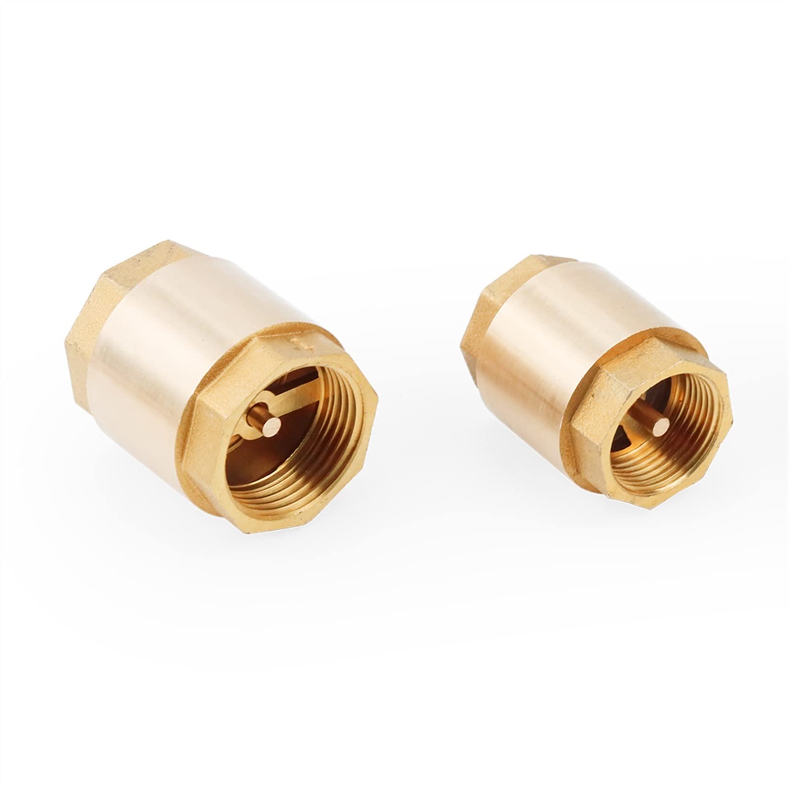 Clapet anti-retour à levage vertical à ressort en ligne femelle en laiton DN32/DN40/DN50 anti-retour unidirectionnel for l'eau 1 pièces (Size : 1-1/4inch)