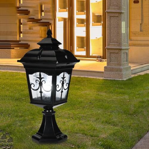Lampe pilier extérieure de villa en style fleur d'épée rétro