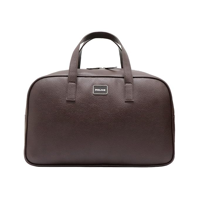 Police Alfred Classic Premium Duffle Bag, Featuring a Clean Pocket-Free Silhouette Brown
