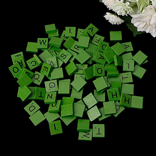 100 piezas de fichas de madera coloridas con letras miniatura 6