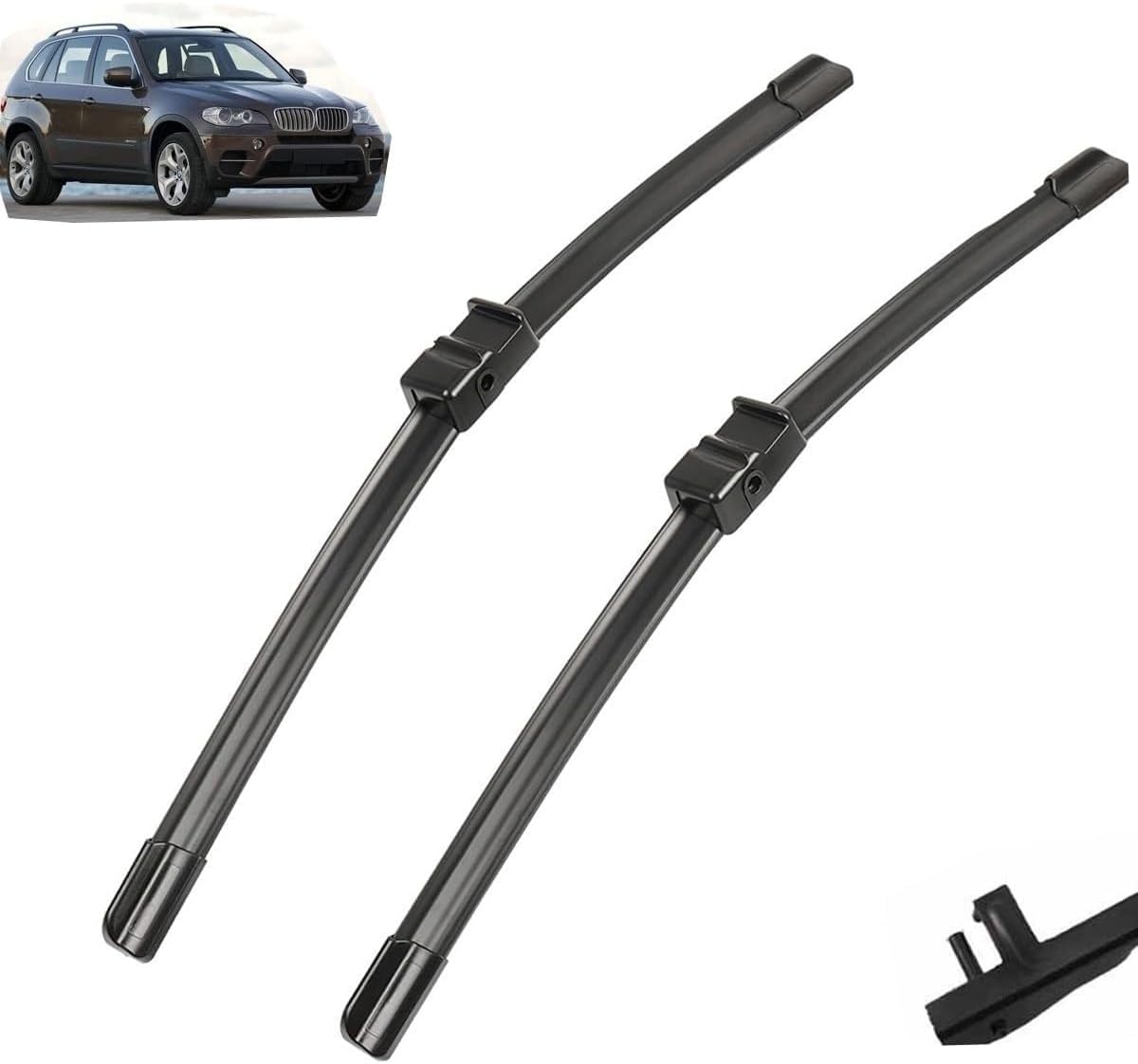 MadongJ Windshield Windscreen Wiper Blades for BMW X5 E70 2006-2011, Replacement Blades All-Weather Performance Streak-Free Windshield Wipers