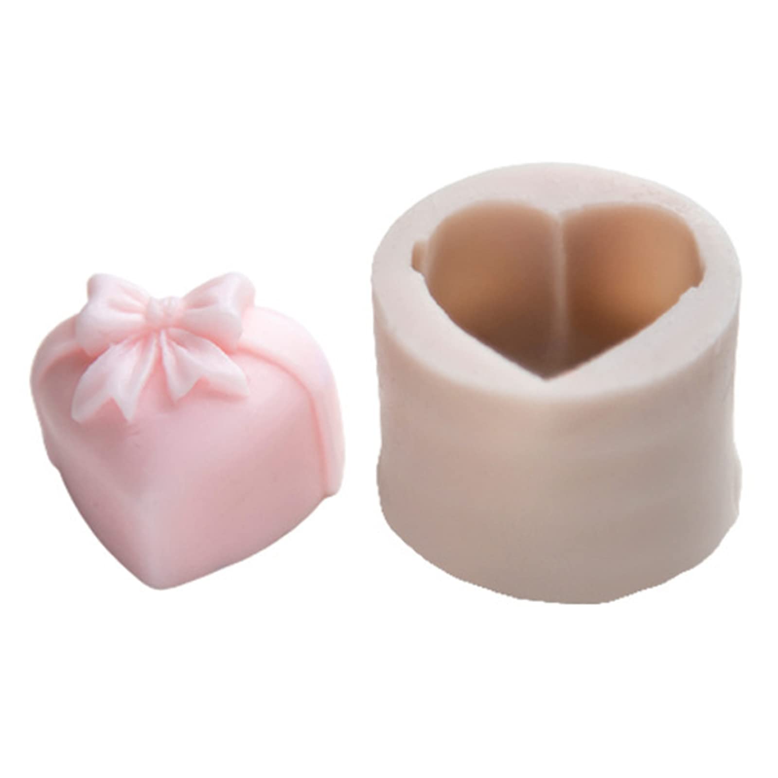 Xinsheinelry Rose/Flower/Heart/Bowknot Shaped Fondant Cake Silicone Molds Chocolate Mold Cake Decorating Gadget for Baking Silicone Soap Molds for Soap Making with Design
