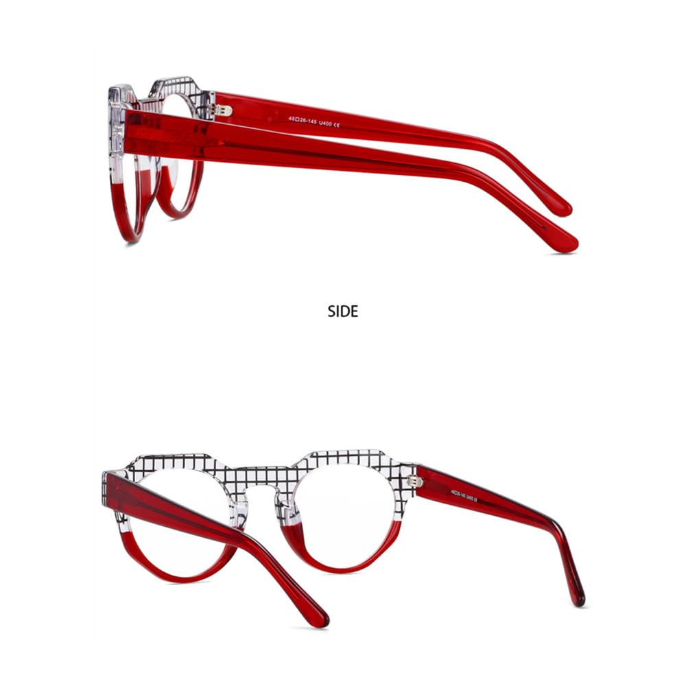 Okrągłe okulary octanowe w stylu vintage, damskie oprawki do okularów