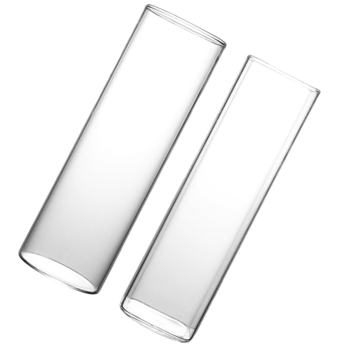 SHINEOFI Bicchieri da Cocktail in Vetro 2 Pezzi, 600ml, Trasparenti | Uso Bar e Ktv, Linee Decorative per Bevande, Set Doppio per Servizio e Presentazione