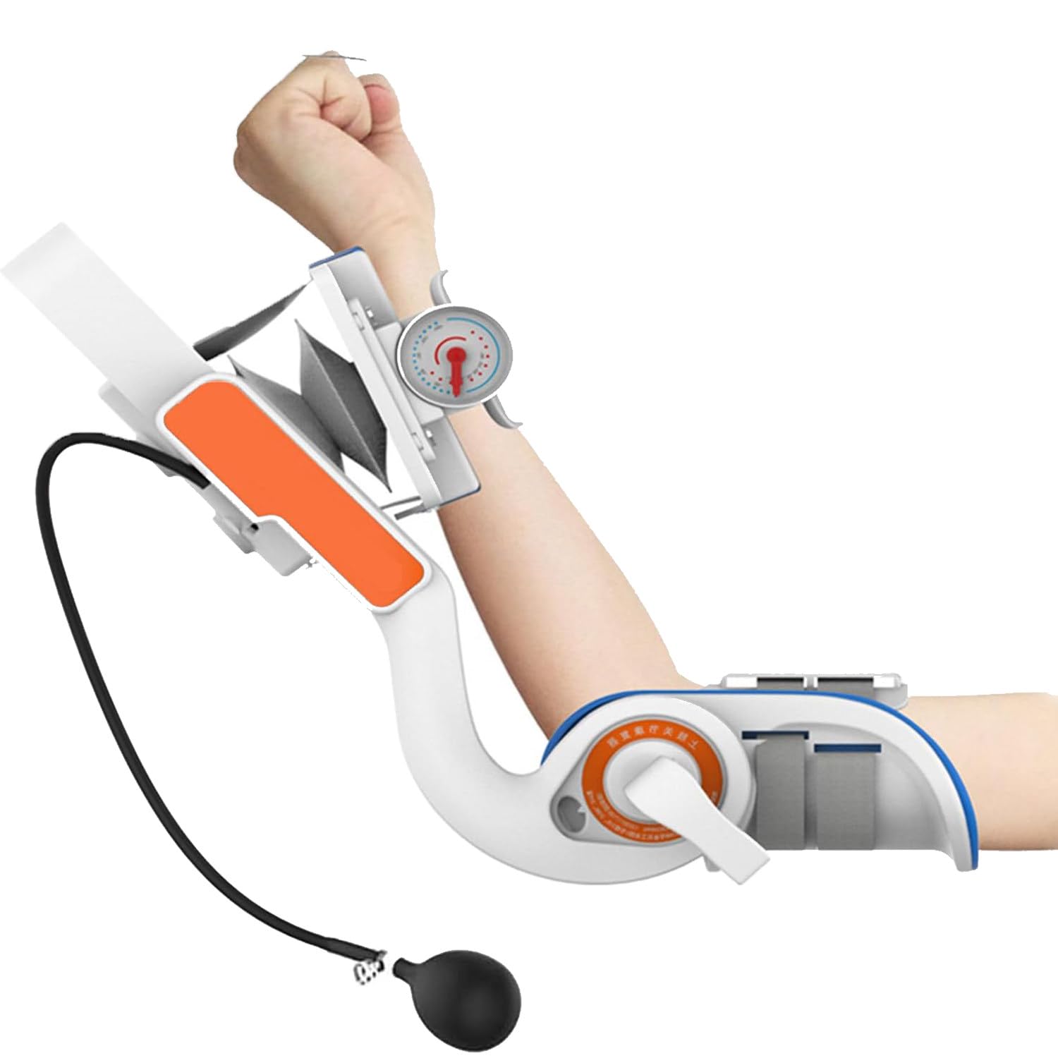 Tutore per gomito incernierato, protezione del gomito per riabilitazione del braccio dell'emiplegia, allenatore allungabile, regolabile - Estensione di 15° e flessione di 150°