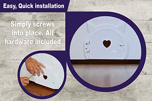 The Kitty Pass Interior Cat Door With Locking Privacy Door - Let Your Cat In And Out Of Closed Doors, Secure Pet Proof Gate Latch - For Cats Up To 21 Lbs #TOP5