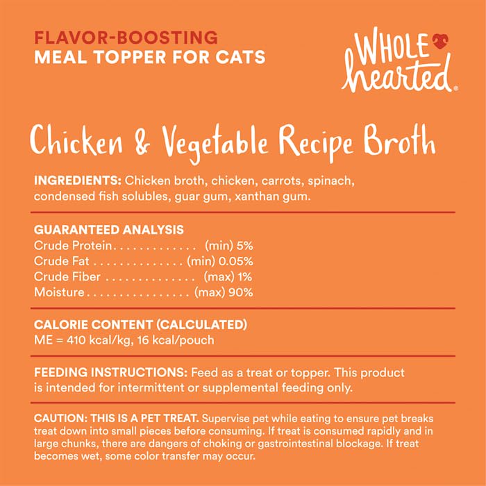WholeHearted Flavor-Boosting Wet Cat Meal Topper Broths Variety Pack 1.4 oz. Count of 12