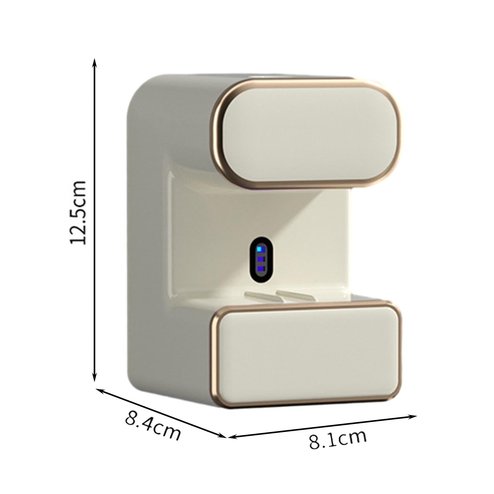 Dispensador Eléctrico de Pasta de Dientes, de Pared, Organizador de Pasta de Dientes, Soporte para Pasta de Dientes Y Cepillo de Dientes, Accesorio de, Blanco con luz, Individual