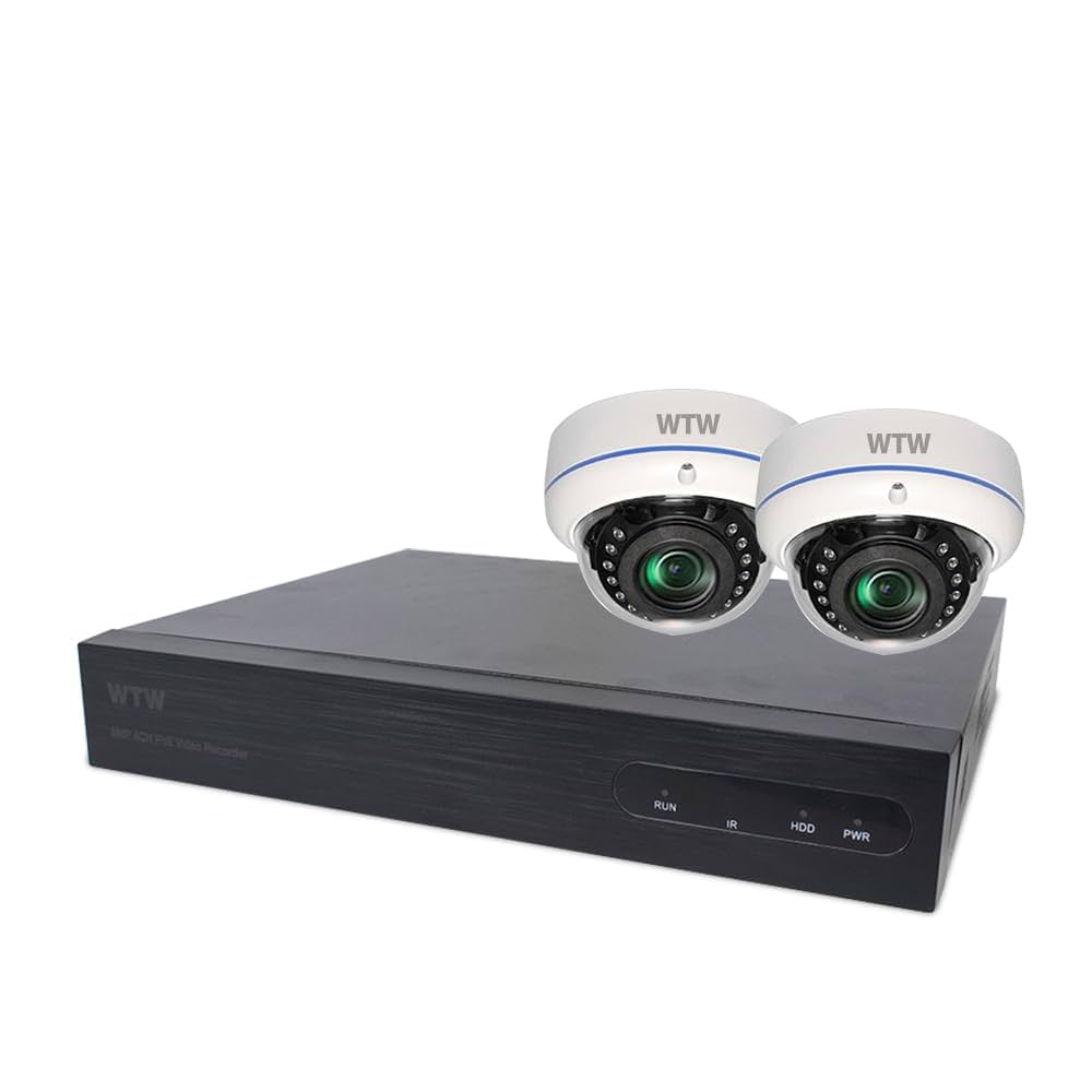 Amazon.co.jp: WTW 塚本無線 500万画素ドームカメラ白 2台 HDD