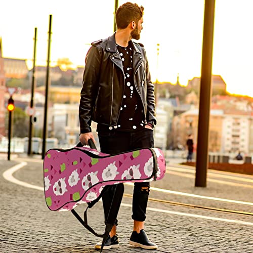 Étui rembourré imperméable Oxford avec bandoulière réglable pour guitare Motif lunettes alpagas Cactus Triangles - Les Beatles, Paul McCartney, John Lennon, RIngo Starr, George Harrison Étui rembourré imperméable Oxford avec bandoulière réglable pour guitare Motif lunettes alpagas Cactus Triangles – Image 6