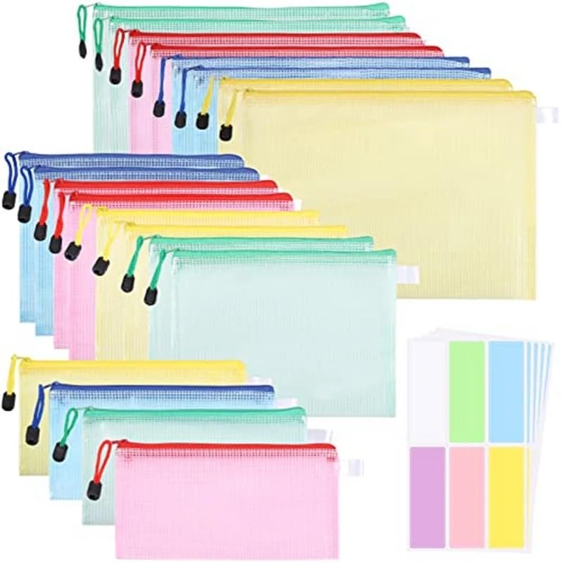 Borse portadocumenti con cerniera impermeabili: borse portadocumenti con cerniera, borse portadocumenti impermeabili, borse portadocumenti in plastica resistente for scuola, ufficio e viaggi for compi