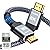 Highwings 8K 10K 4K HDMI Cable 48Gbps 6.6FT/2M, Certified Ultra High Speed HDMI Cable Braided Cord-4K@120Hz 8K@60Hz, DTS:X, HDCP 2.2 & 2.3, HDR 10 Compatible with Roku TV/PS5/HDTV/Blu-ray