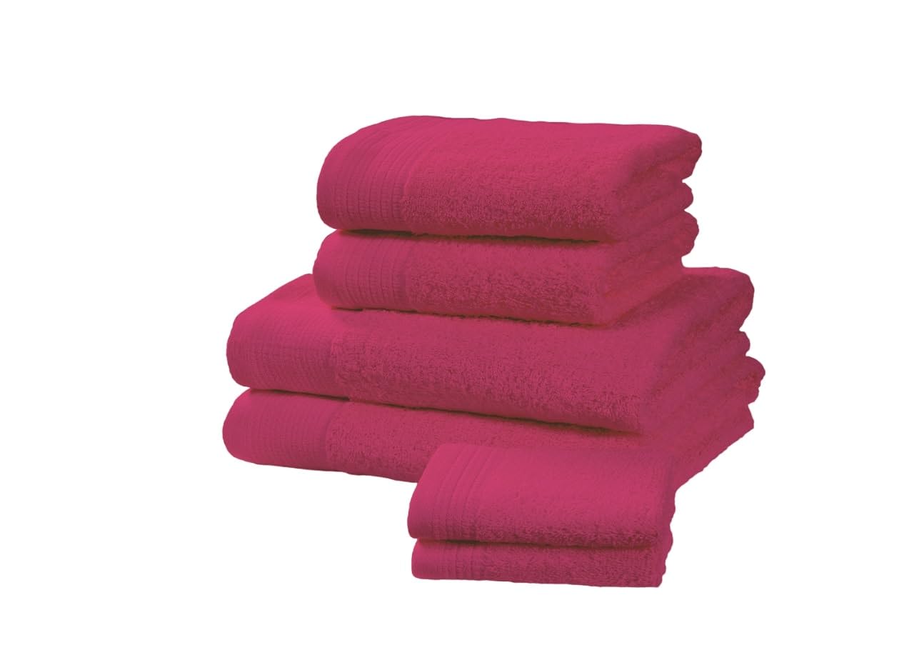 Chums Egyptian Towels 2 Pack Luxury weight 600g Super Soft Hand Towel Bath Towel or Bath Sheet Raspberry Bath Towel (28 x 49?)